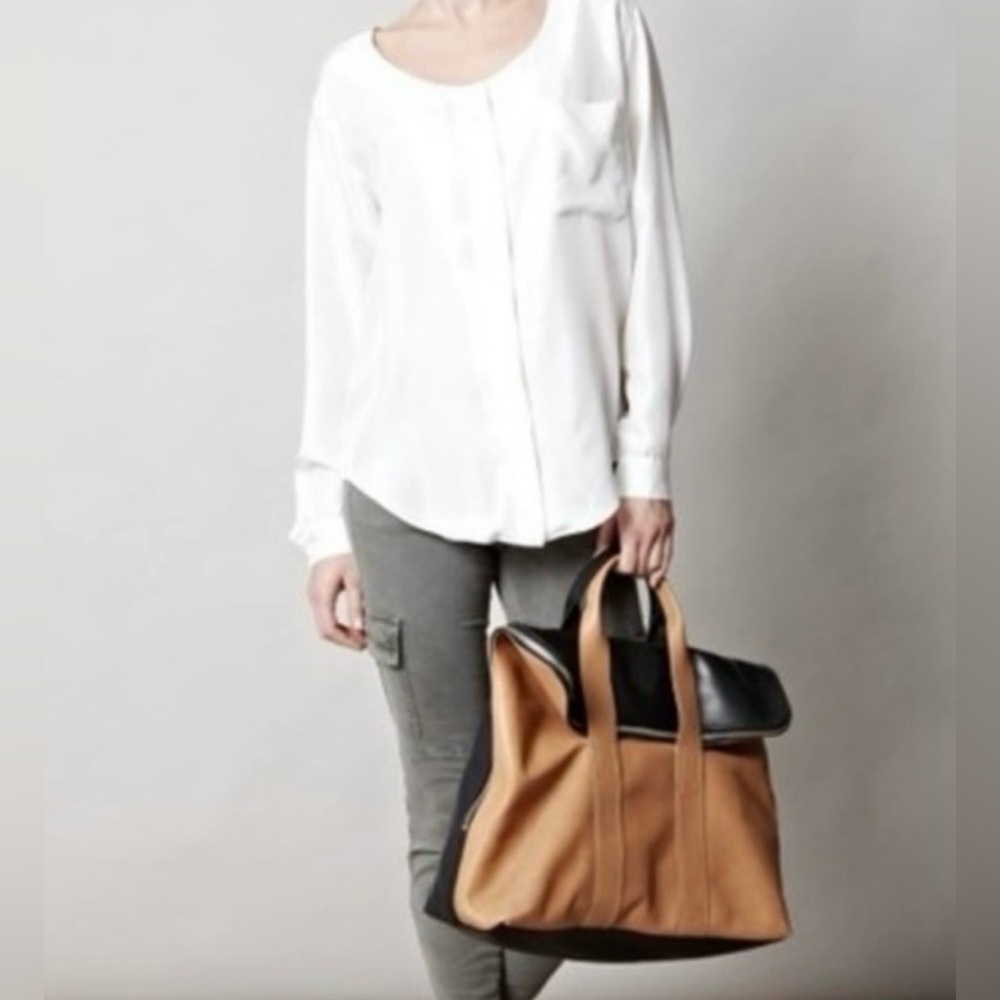 3.1 Philip Lim Leather two tone (tan/ black) 31 Hour Tote Bag